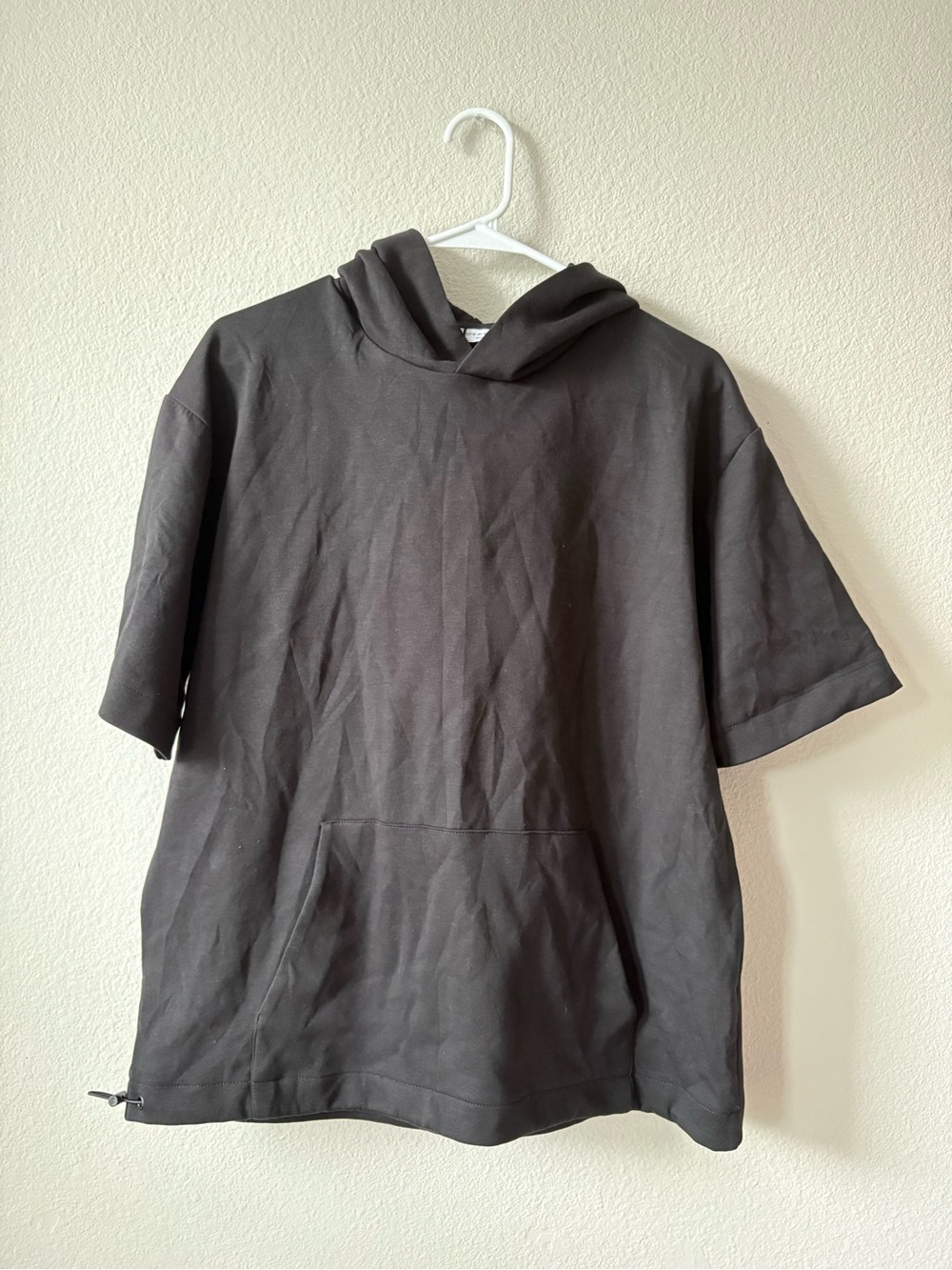 Zara Black Short-Sleeve Hoodie